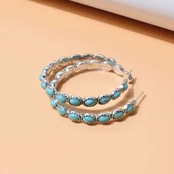 Boho Turquoise Drop Dangle Earrings for Stylish Women