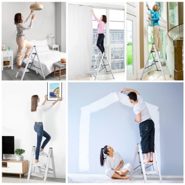 Lightweight DOFIMATE 3 Step Ladder for Home Use