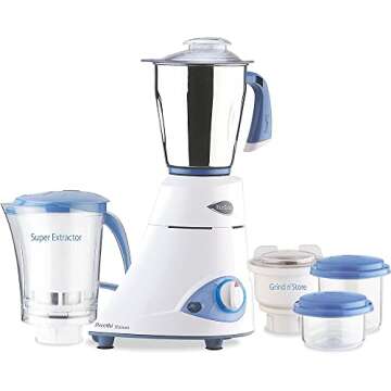 Preethi Blue Leaf Platinum Mixer Grinder 550W Efficient Design