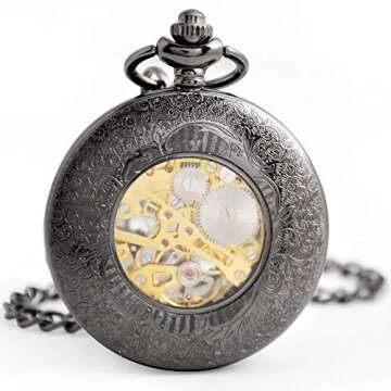 BOSHIYA Vintage Mechanical Pocket Watch for Men