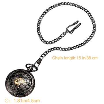 BOSHIYA Vintage Mechanical Pocket Watch for Men