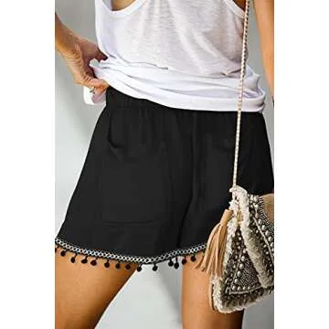 ONLYSHE Women's Casual Drawstring Lounge Shorts for Summer
