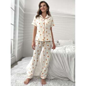 Stylish Verdusa Women's Printed Pajama Set for Comfort and Style