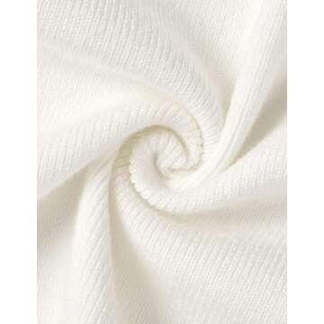 ZESICA Women's Fall Fashion Cardigan Sweaters Long Sleeve Button Open Front Color Block Coatigan with Pockets White S