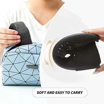 hash bubbie Women's Flats Shoes Women Comfortable Dress Shoes Pointed Toe Flats Ballet Flats mesh Knit Flat Dressy Slip on Business Casual Shoes（ Black.US6）