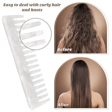 Luxshiny Acetate Wide Tooth Comb for Elegant Hair Care