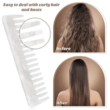 Luxshiny Acetate Wide Tooth Comb for Elegant Hair Care