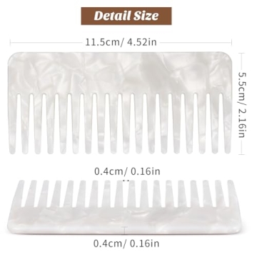 Luxshiny Acetate Wide Tooth Comb for Elegant Hair Care