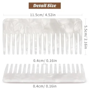 Luxshiny Acetate Wide Tooth Comb for Elegant Hair Care