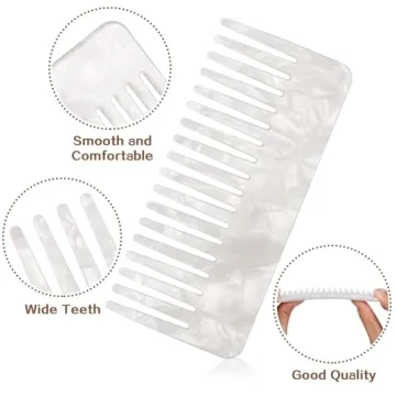 Luxshiny Acetate Wide Tooth Comb for Elegant Hair Care