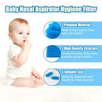 Premium Nasal Aspirator Hygiene Sponges - 200 Count