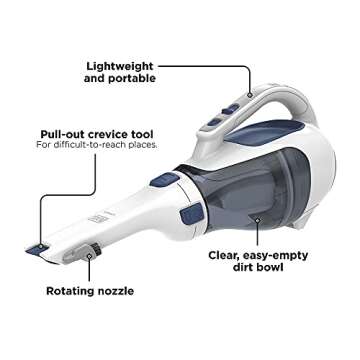 BLACK+DECKER HHVI325JR22 Dustbuster Cordless Lithium Hand Vacuum, Ink Blue