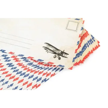 Vintage Airmail Paper and Envelopes Set 60 Pack