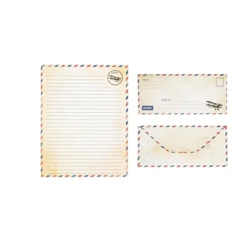 Vintage Airmail Paper and Envelopes Set 60 Pack