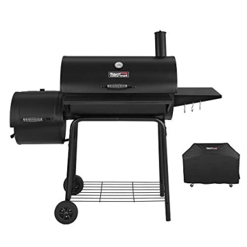 Royal Gourmet CC1830SC Charcoal Grill Offset Smoker with Cover - 811 Inches, Black, Outdoor Cooking