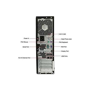 HP Elite 8200 Small Form Factor High Performance Flagship Business Desktop (Intel i3-2100 up to 3.1 GHz Processor, 8GB RAM, 1TB HDD + 120GB SSD, DVD, Windows 10 Professional) (Renewed)