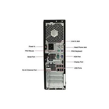 HP Elite 8200 Small Form Factor High Performance Flagship Business Desktop (Intel i3-2100 up to 3.1 GHz Processor, 8GB RAM, 1TB HDD + 120GB SSD, DVD, Windows 10 Professional) (Renewed)
