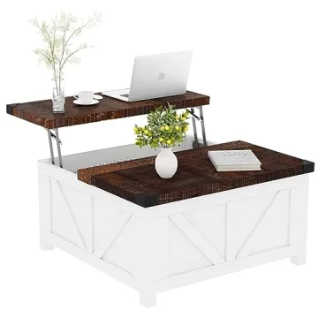 Farmhouse Lift Top Coffee Table with Storage & USB Ports