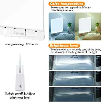 Deelessgz Book Light - Adjustable Brightness for Night Reading