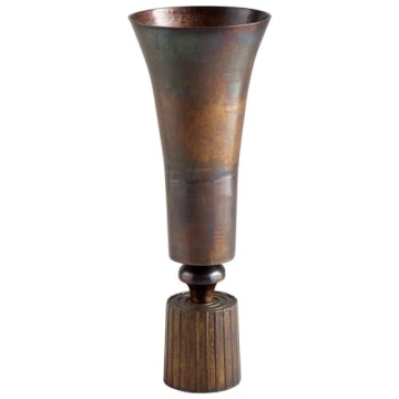 Cyan Design Patina Power Vase - Large Vintage Brass Decor