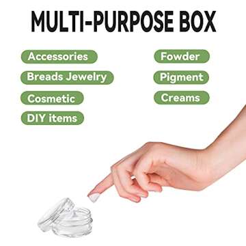 55pcs Clear Sample Containers with Lids - Versatile Storage