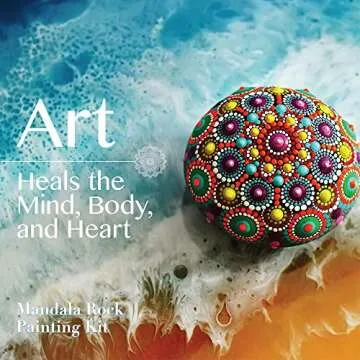 55PCS Mandala Dotting Tools Rock Painting Kit with Brushes, Dot Tools, Paint Tray, Drawing Art Supplies, Mandala Stencils, Ball Stylus, and Rocks Craft Nail Kits