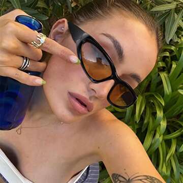 GUVIVI Wrap Around Fashion Sunglasses - Stylish & Protective Eyewear for All