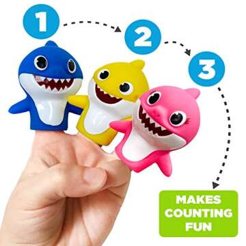Nickelodeon Baby Shark Finger Puppets, 5 Pack 1st Gen