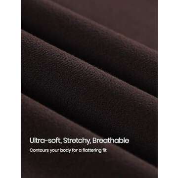 CRZ YOGA Long Sleeve Shirts for Women Soft Crew Neck Fall Basic Tight Tops Fitted Casual Going Out T-Shirts Hot Fudge Brown Medium