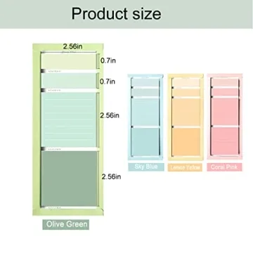 Olive Green Sticky Notes Set for School and Office Supplies