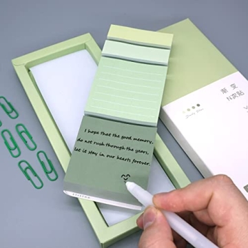 Olive Green Sticky Notes Set for School and Office Supplies