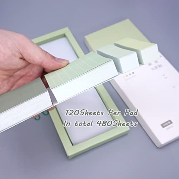 Olive Green Sticky Notes Set for School and Office Supplies