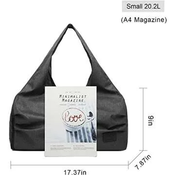 Travel Yoga Gym Bag for Women with Shoe Compartment and Pockets