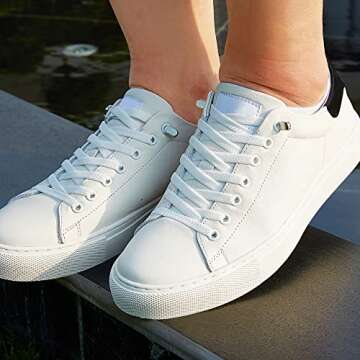 Hstgaga Elastic Shoe Laces for Kids and Adults – Tieless Shoelaces for Sneakers, White