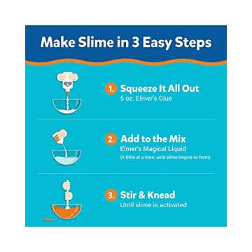Elmer’s Crunchy Slime Kit | Slime Supplies Include Metallic Liquid Glue, Clear Liquid Glue, Crunchy Magical Liquid Slime Activator, 4 Count