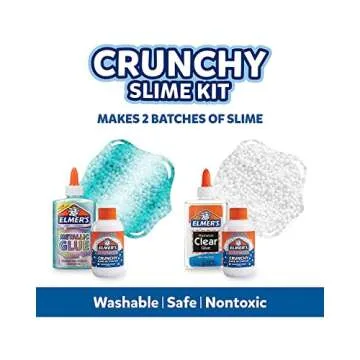 Elmer’s Crunchy Slime Kit with Safe Glue & Activator