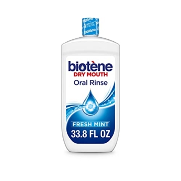Biotène Oral Rinse Mouthwash for Dry Mouth, Fresh Mint - 33.8 fl oz