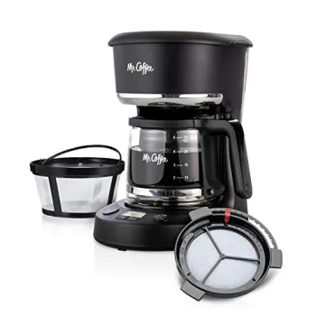 Mr. Coffee 5-Cup Programmable Coffee Maker with Auto Pause & Compact Design