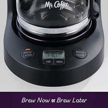 Mr Coffee 5 Cup Programmable Coffee Maker Auto Pause Compact