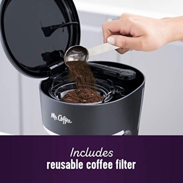Mr Coffee 5 Cup Programmable Coffee Maker Auto Pause Compact