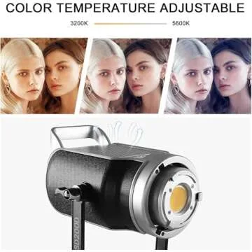 GVM 200W LED Video Light with Lantern Softbox, SD200D Photography Studio Lighting Kit with Bluetooth/DMX Control, 93000lux@0.5m 3200K-5600K Bi-Color Continuous Output Lighting for YouTube