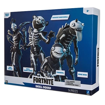 FORTNITE Skull Squad 4-Inch Action Figures with Weapons