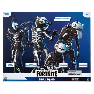 FORTNITE Skull Squad 4-Inch Action Figures with Weapons