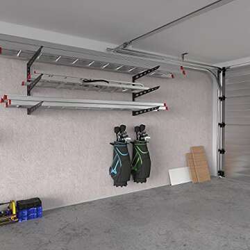 Koova Golf Bag Storage Rack for Garage | Fits Any Golf Club Bags and most Golf Travel Bags | Wall Mount Golf Storage Organizer for Garage and Storage Sheds | Garage Hanging Storage Rack | Easy Install