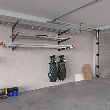 Koova Golf Bag Storage Rack for Garage | Fits Any Golf Club Bags and most Golf Travel Bags | Wall Mount Golf Storage Organizer for Garage and Storage Sheds | Garage Hanging Storage Rack | Easy Install