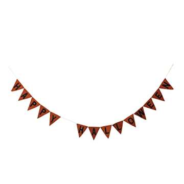 Colorful Handmade Halloween Pennant Banner for Festive Decor