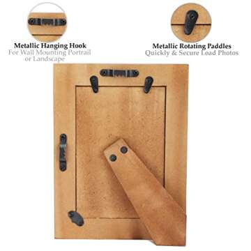 Stylish Bone Photo Frame with Chevron Design (5x7)