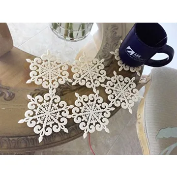 Snowflake Coasters Set of 12 Absorbent Drink Protectors