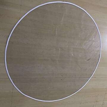 Loodial Floor Mat Plastic Splat Mat Highchair Mat for Floor, Waterproof High Chair Floor Protector, Multi-Purpose Playmat for Playing and Feeding, Clear, Round, Non Slip