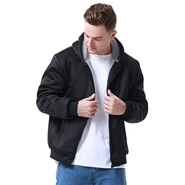 Men's Full Zip Fleece Hoodie Warm Winter Jacket